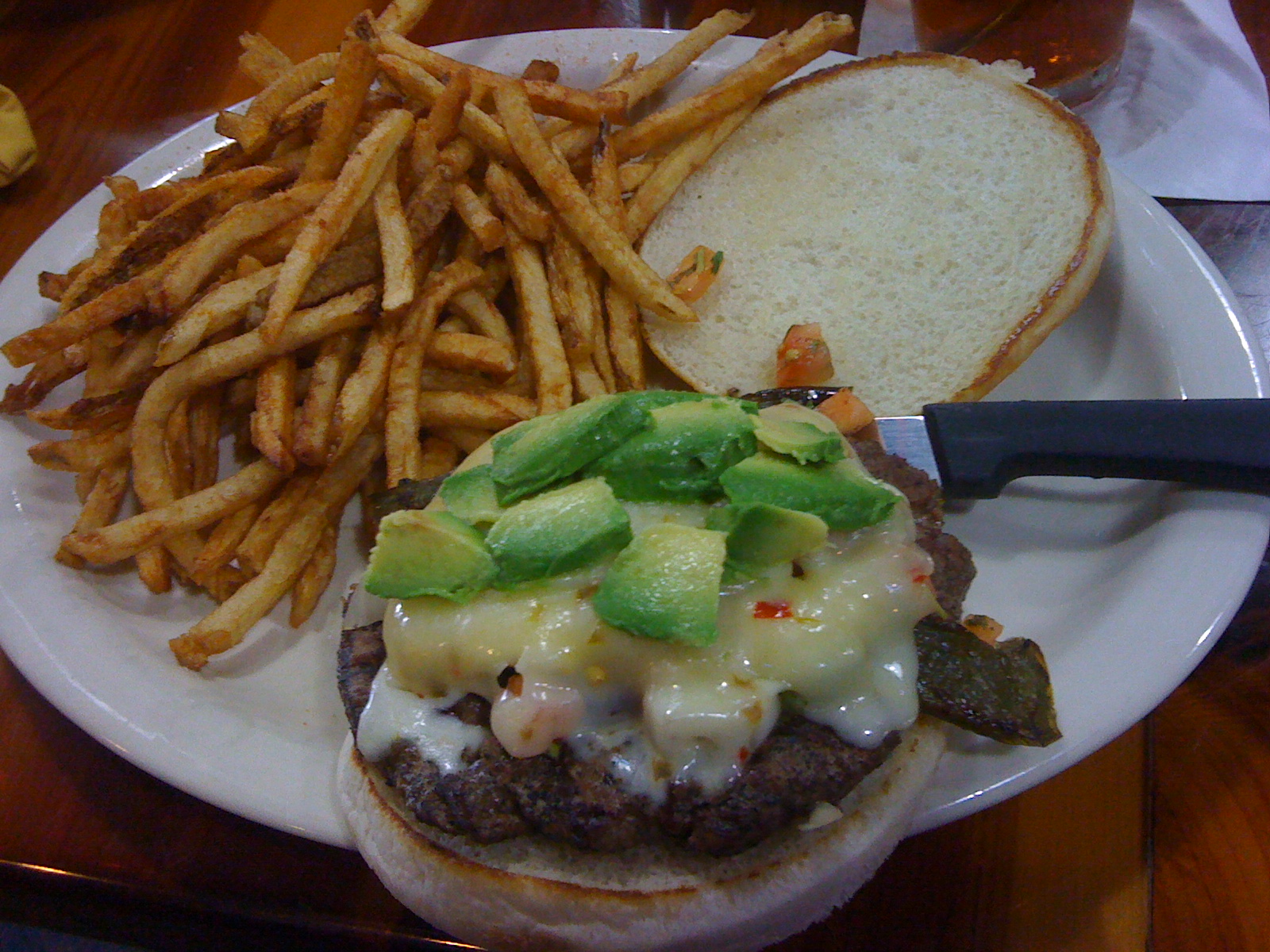 Louisiana Longhorn Café Poblano Burger (Midnitechef)